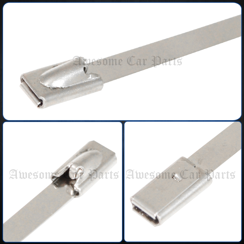 12" 20PCS STAINLESS CABLE ZIP TIE STRAPS CH CLAMP DOWN SECURE LOCKING